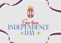 Serbia Independence Day Postcard Design