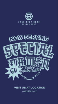 Special Ramen Serving TikTok Video Design