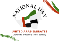 National UAE Flag Postcard