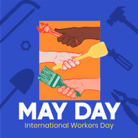 Hand in Hand on May Day Linkedin Post