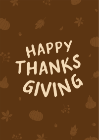 Happy Thanksgiving Poster