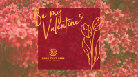 Sweet Floral Valentine Facebook Event Cover