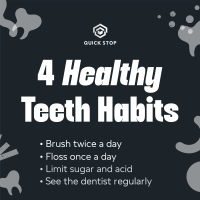 Dental Health Tips for Kids Instagram Post Design