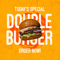 Double Burger Instagram Post