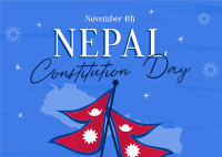 Nepal Constitution Day Postcard