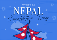 Nepal Constitution Day Postcard Design