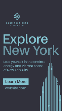 Minimal New York Tour Instagram Story Design