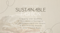 Chic Sustainable Fashion Tips Animation