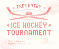 Ice Hockey Tournament Facebook Post