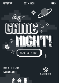 Pixelated Game Night Flyer Image Preview
