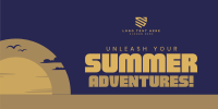 Minimalist Summer Adventure Twitter Post