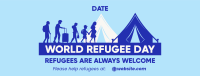 Welcome Refugee Day Facebook Cover Design