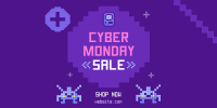 Pixel Cyber Monday Twitter Post Design