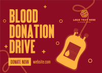 Blood Donation Drive Postcard