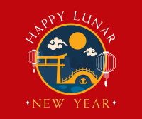 Happy Lunar Year Facebook Post Design