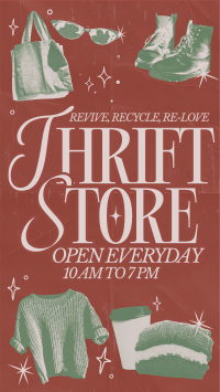 Retro Thrift Shop Instagram Story Design