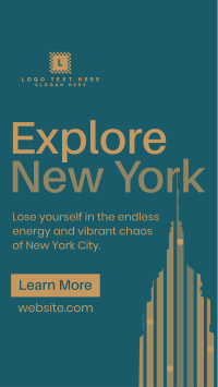 Minimal New York Tour Instagram Reel Design