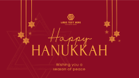 Simple Hanukkah Greeting Facebook Event Cover