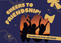 Abstract Friendship Greeting Postcard