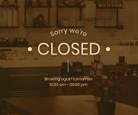 Coffee Shop Closed Facebook Post