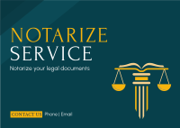 Legal Documentation Postcard