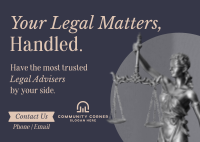 Legal Services Consultant Postcard Design