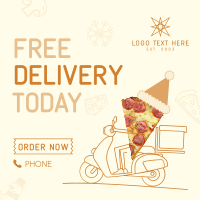 Holiday Pizza Delivery Instagram Post Design
