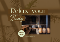 Relaxing Body Massage Postcard