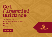 Financial Guidance Services Postcard Design