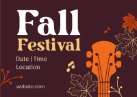 Fall Festival Celebration Postcard