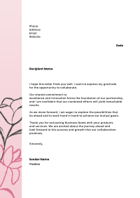 Flowers Letterhead example 3