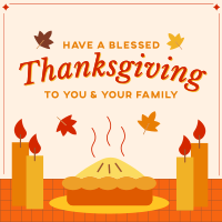 Blessed Thanksgiving Pie Instagram Post Design