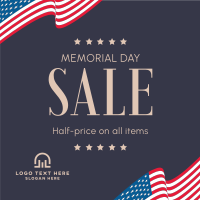 Memorial Day Sale Instagram Post Design