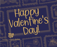 Rustic Retro Valentines Greeting Facebook Post