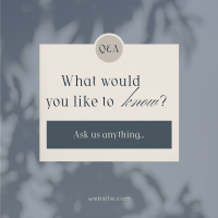 Aesthetic Q&A Instagram Post Design