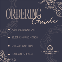 Elegant Marble Order Instructions Instagram Post Design