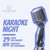 Karaoke Night Mic Instagram Post