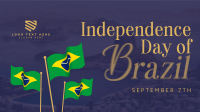 Minimalist Independence Day of Brazil Animation