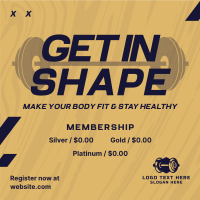 Power Gym Membership Instagram Post Design