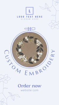 Custom Made Embroidery Facebook Story