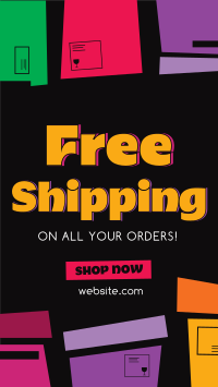 Free Shipping Boxes Instagram Reel Image Preview