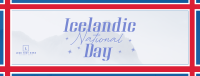 Textured Icelandic National Day Facebook Cover Image Preview