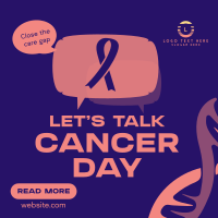 Cancer Awareness Discussion Instagram Post Design