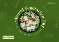 Vegetarian Day Postcard example 1