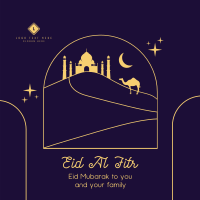 Eid Al Fitr Desert Instagram Post Design