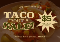 Cinco De Mayo Taco Postcard Design