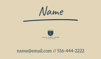 Name Outline Business Card