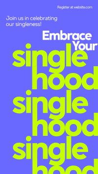 Minimalist Singlehood Celebration Instagram Story