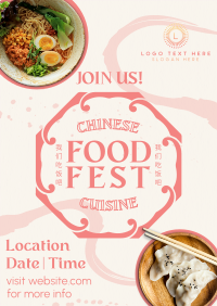 Inky Oriental Food Fest Poster Design