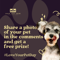 Cute Pet Lover Giveaway Linkedin Post Design